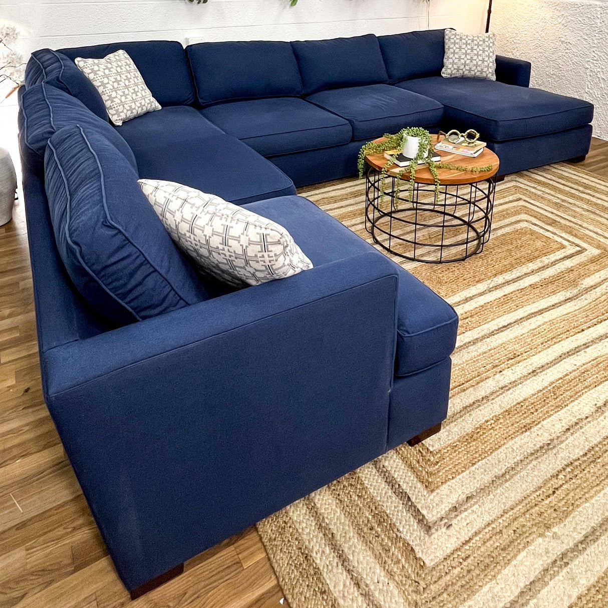 Macy's MaxHome 4pc Sectional w/Chaise and Sunbrella Fabric - Pull Up A Couch