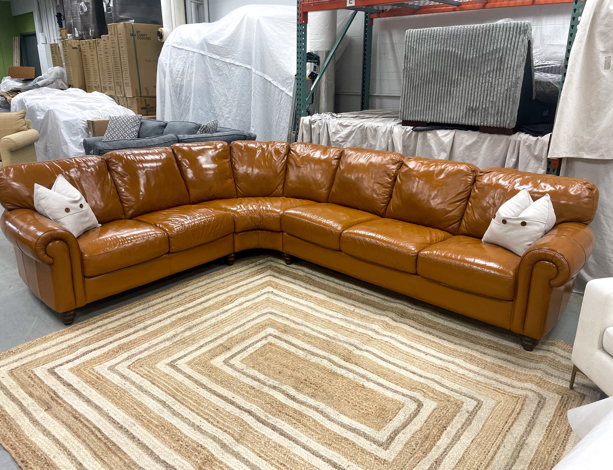 Natuzzi Carmel 3pc Leather Sectional