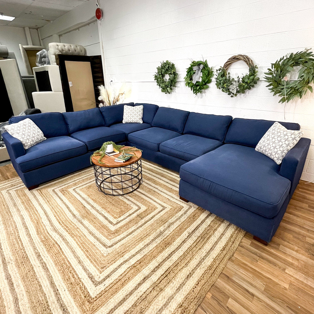 Macy's MaxHome 4pc Sectional w/Chaise and Sunbrella Fabric - Pull Up A Couch