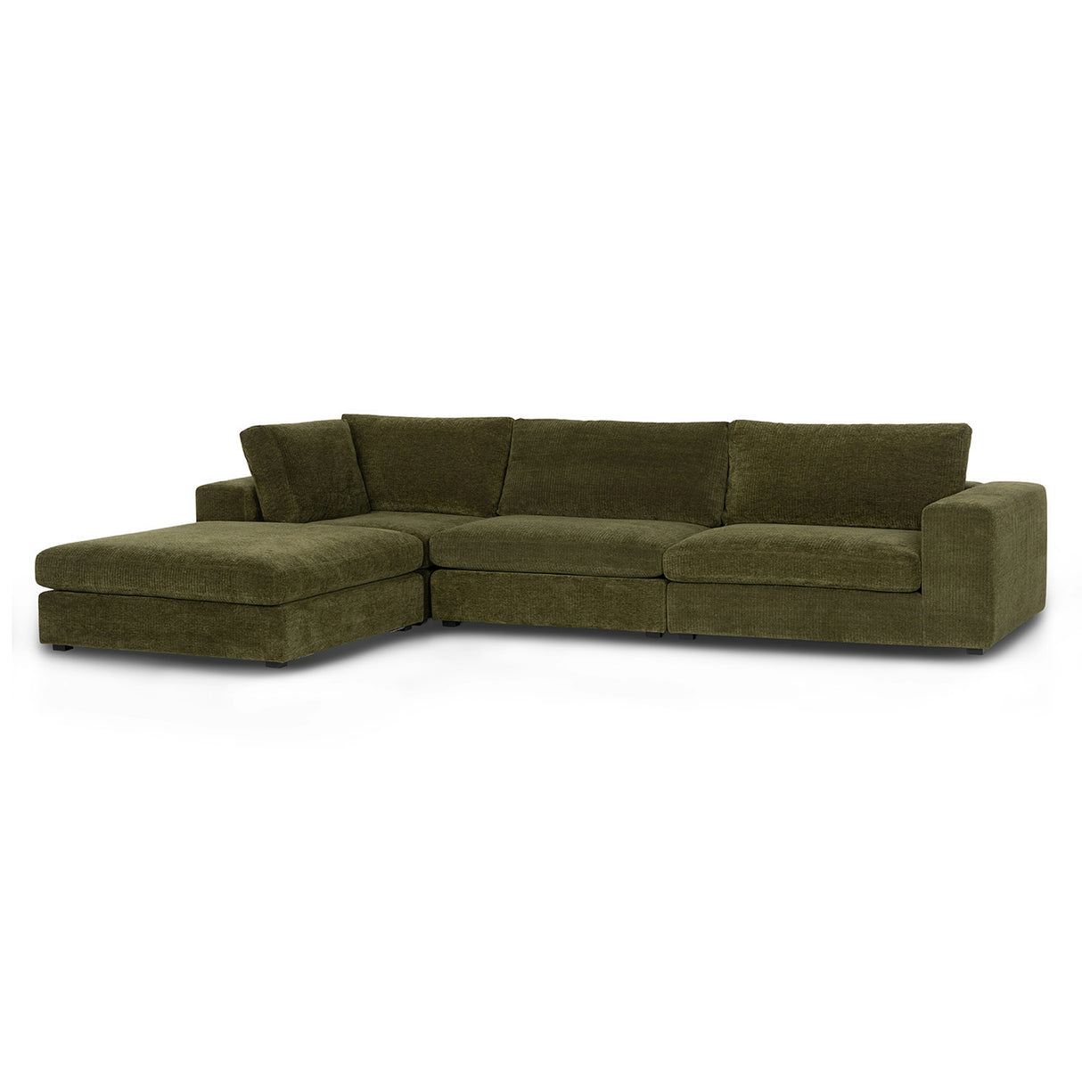 140" 4pc Modular Sectional w/Ottoman (Cypress Green) - Pull Up A Couch