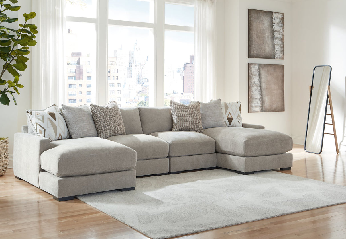 Riverview Sectional Sofa Double Chaise Pit (4pc)