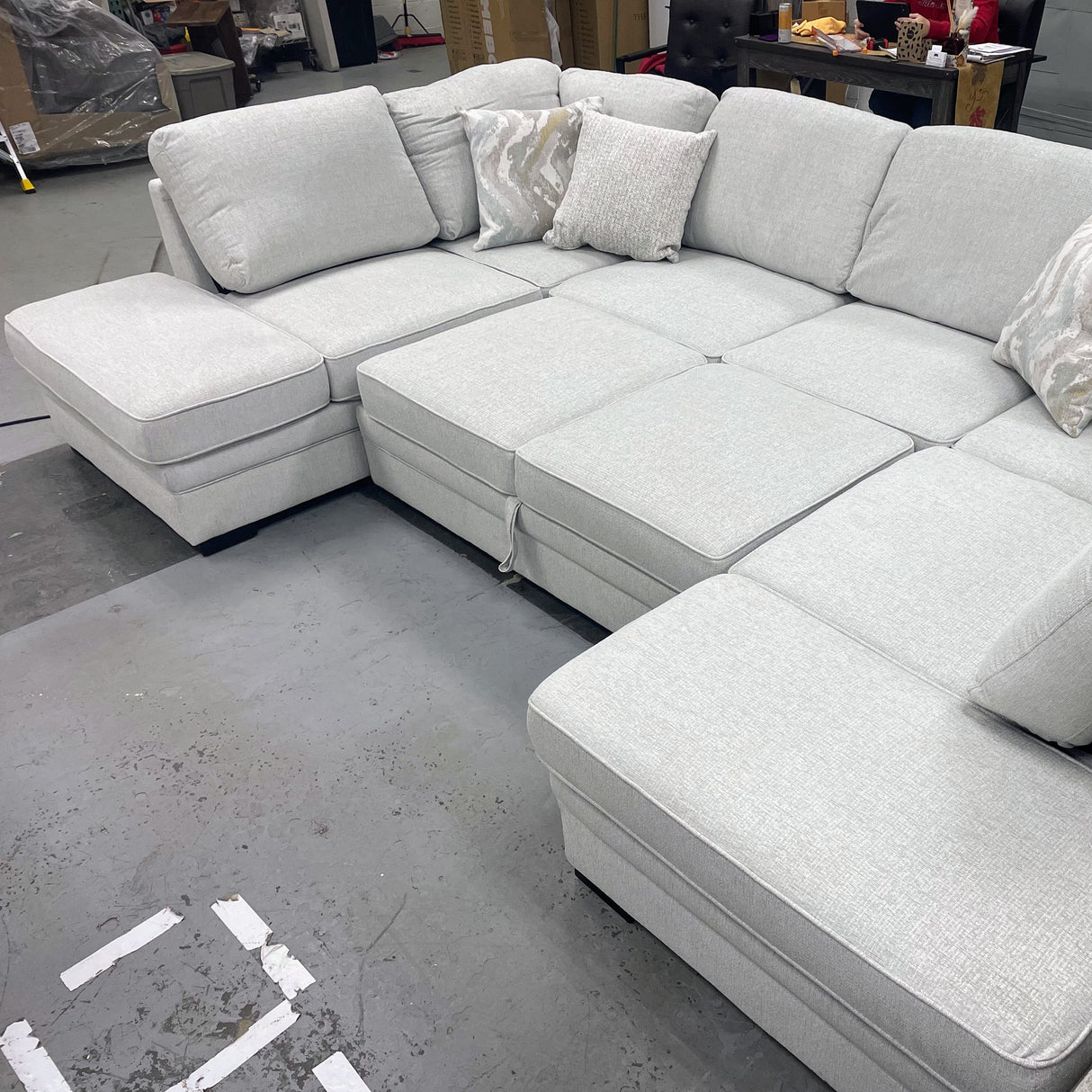 Warehouse M 3pc sectional w/ Double Chaise and Trundle Bed