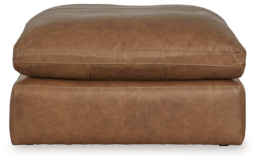Leather Cloud Oversized Accent Ottoman