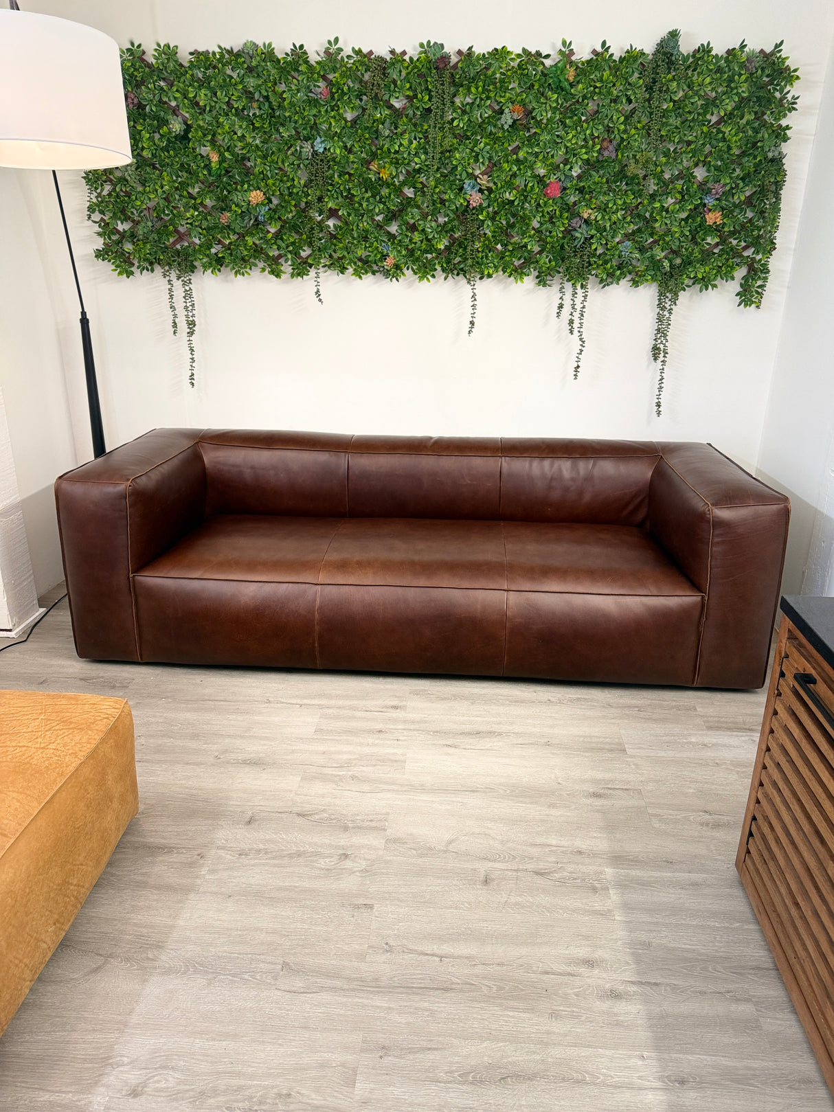 92" Genuine Leather Sofa (Indiana Brown) - Pull Up A Couch