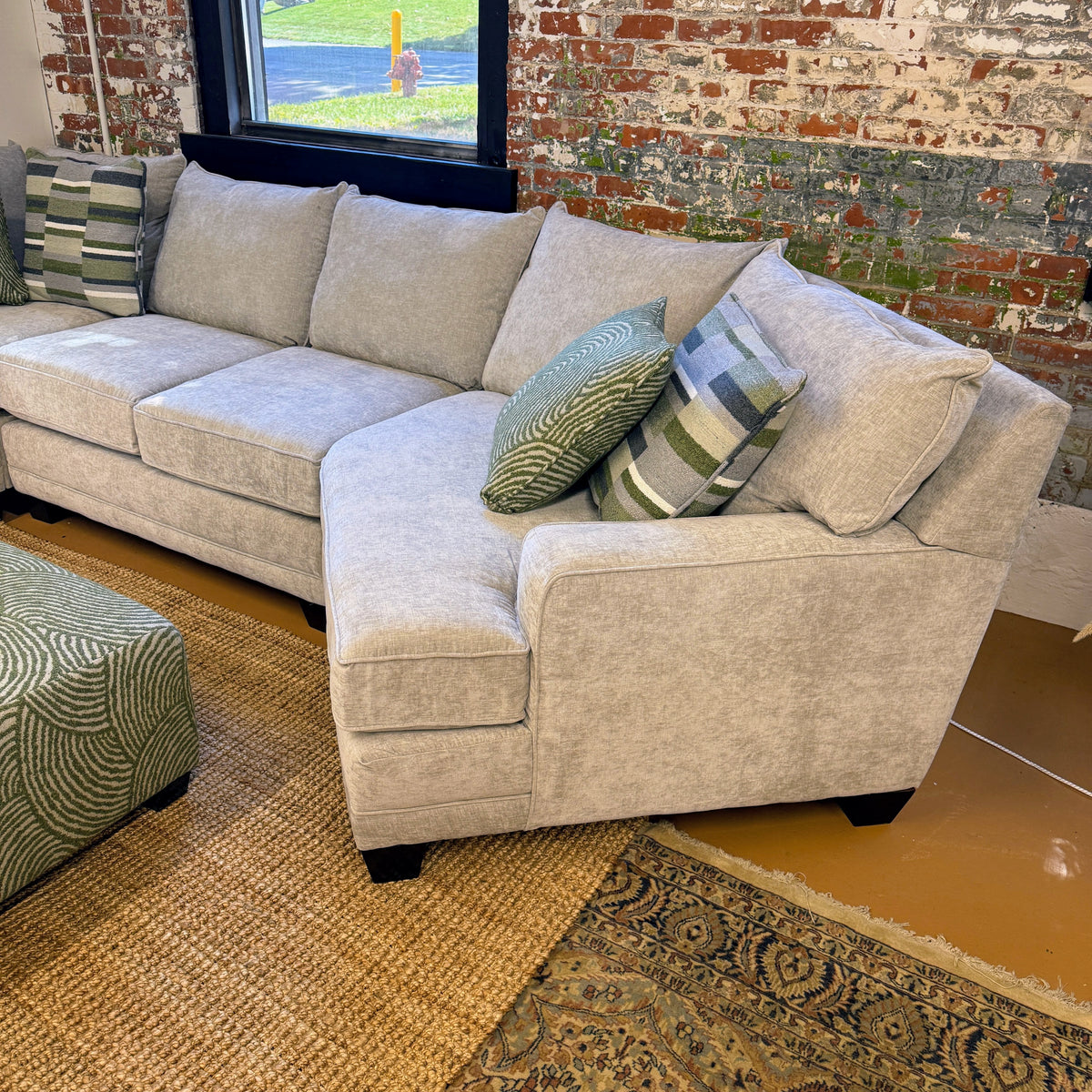 Belmont 4pc Corner Sectional w/ Cuddle Corner + Ottoman