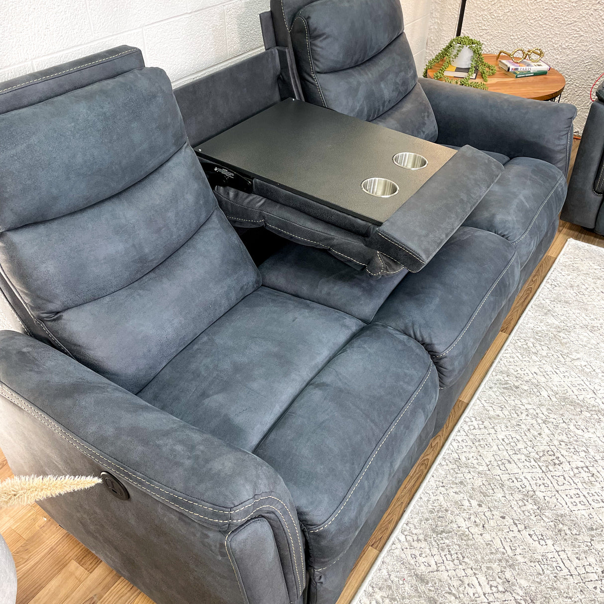 Sofa Loveseat Set with Recliners, Rockers, USB Ports - Pull Up A Couch