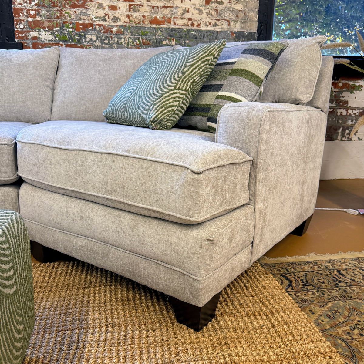 Belmont 4pc Corner Sectional w/ Cuddle Corner + Ottoman