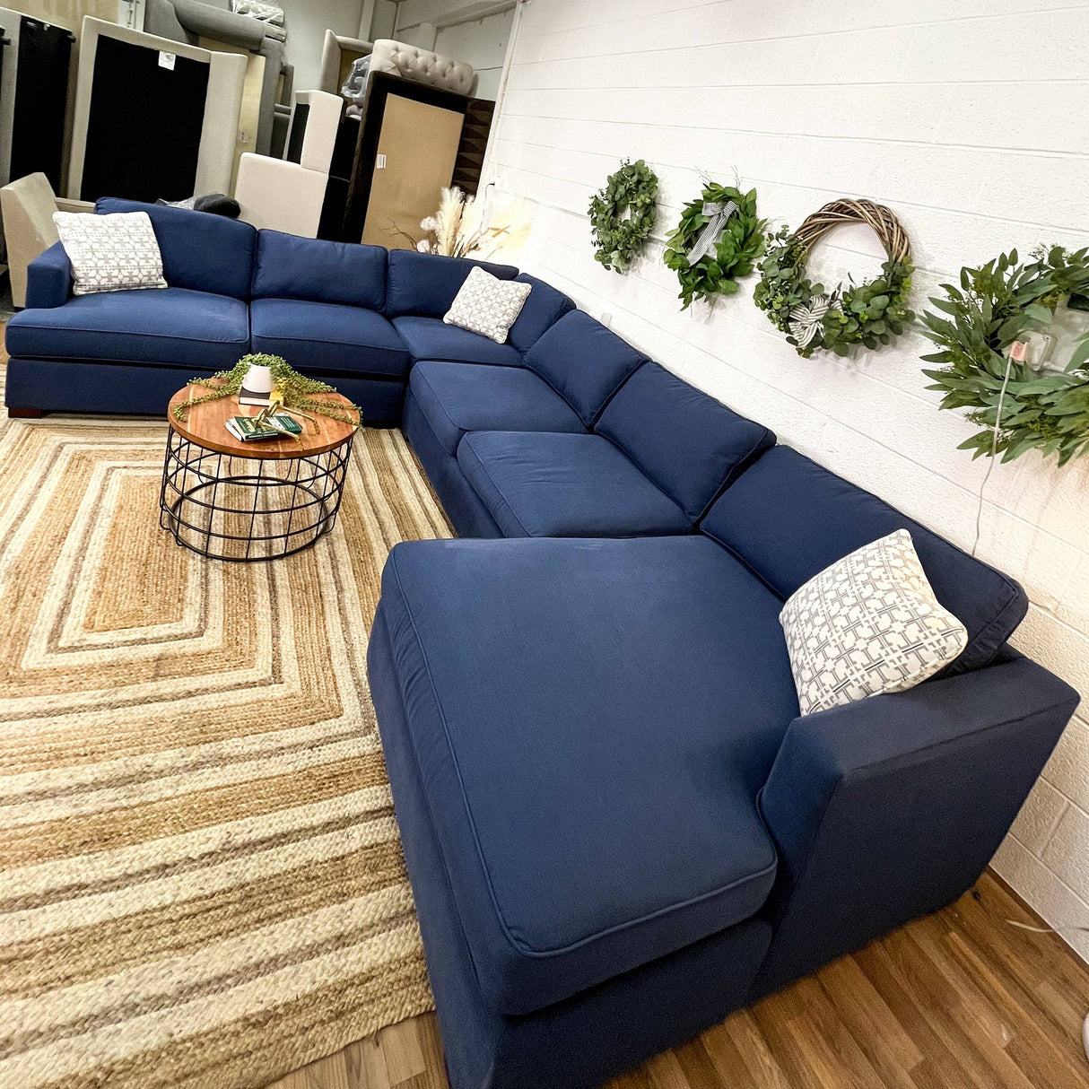 Macy's MaxHome 4pc Sectional w/Chaise and Sunbrella Fabric - Pull Up A Couch