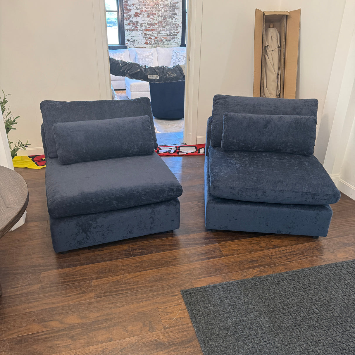 Serenity Cloud 2pc Armless Sofa (Blue) (Clearance)