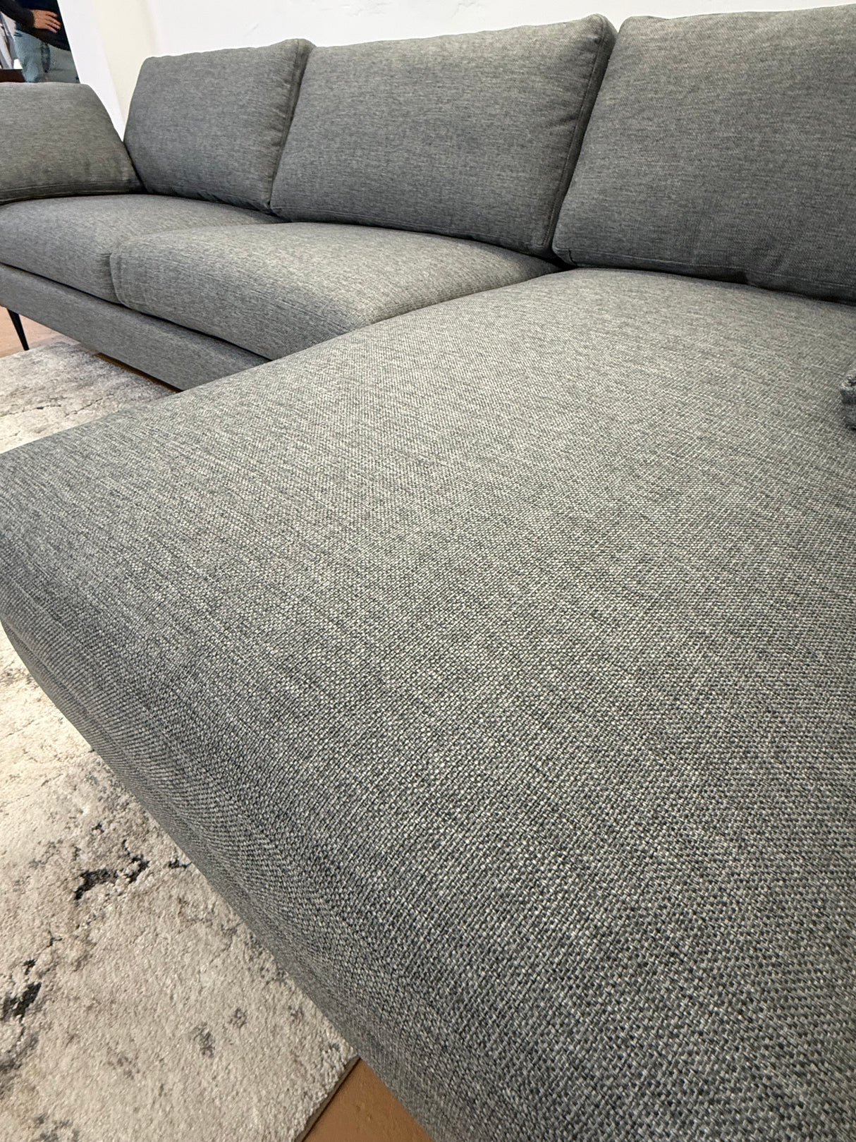 114" Reversible Sectional w/ Chaise (Gravel Gray) - Pull Up A Couch