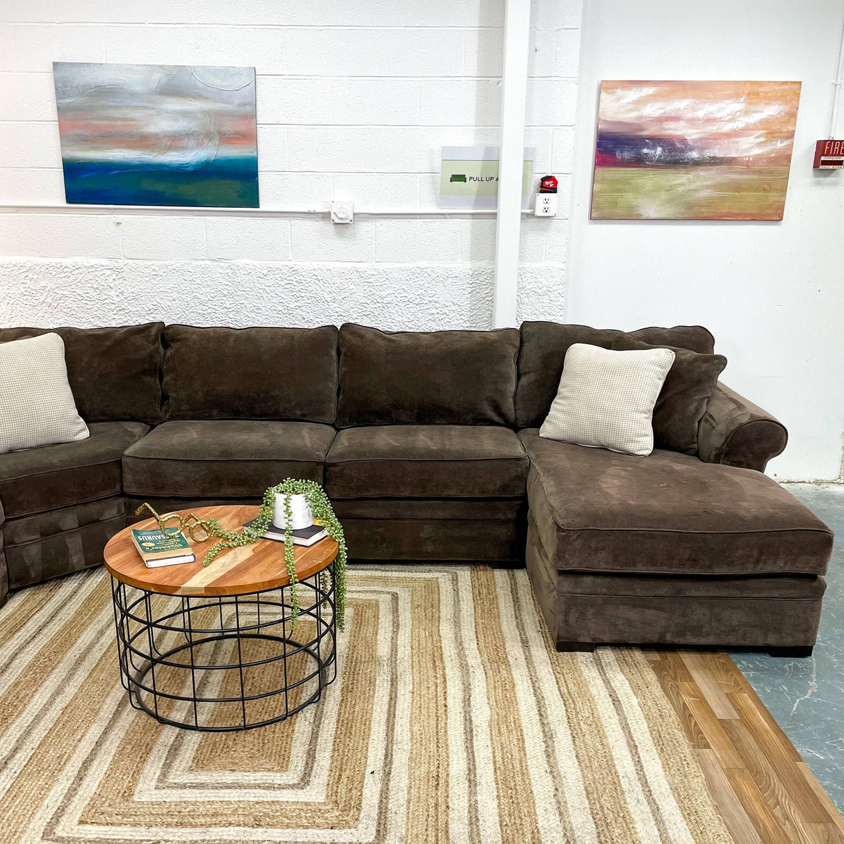 Macy's Jonathan Louis 4pc Sectional w/Wedge and Chaise - Pull Up A Couch