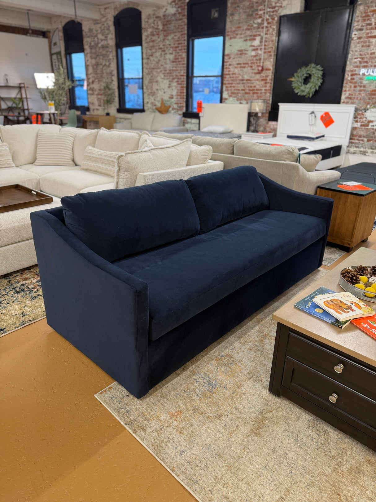 MCM 84.5” Sofa Sleeper Bed (Hale Ink Velvet) - Pull Up A Couch