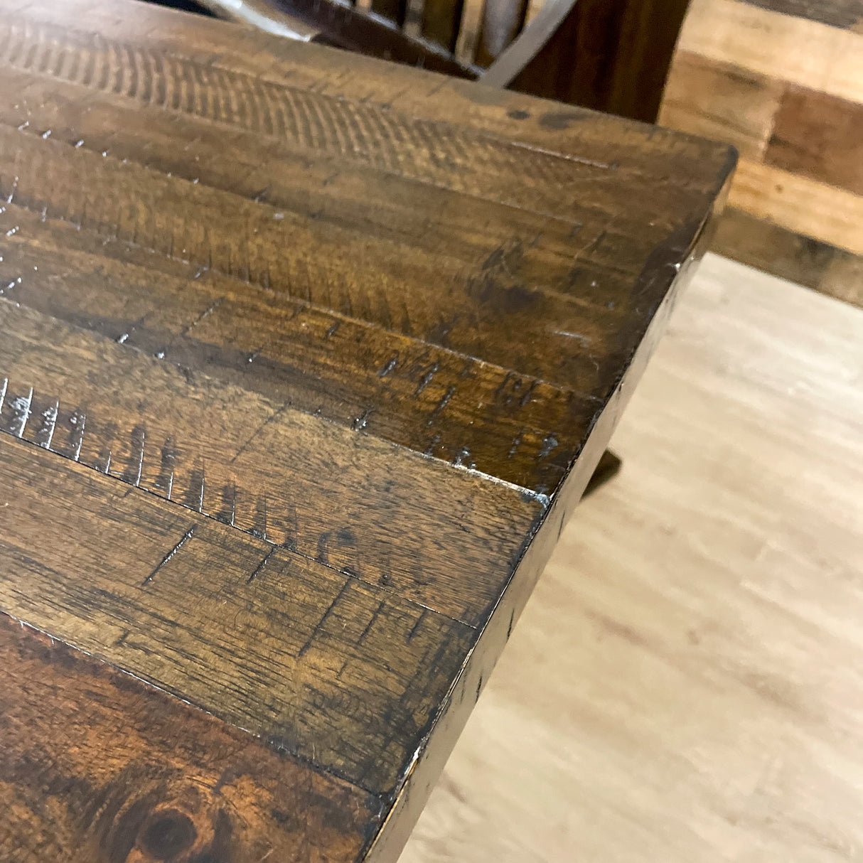 Solid Wood Dining Table w/Expansion Leaf and Bench
