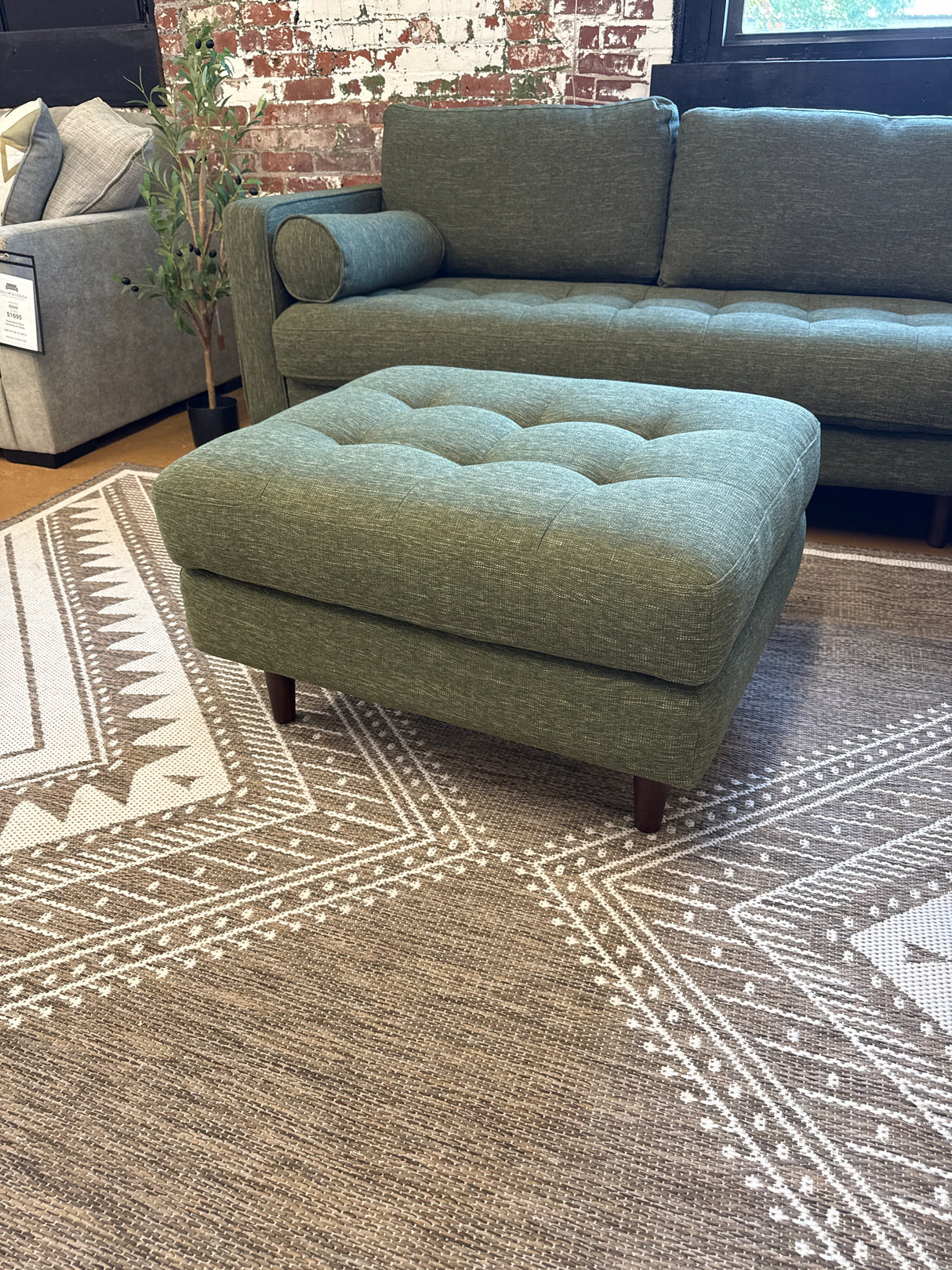 Sven 30" Ottoman - Fir Green