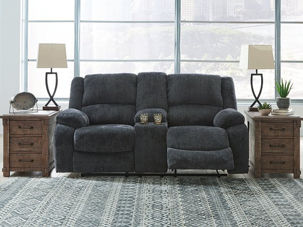 Draycoll Reclining Loveseat with Console - Pull Up A Couch