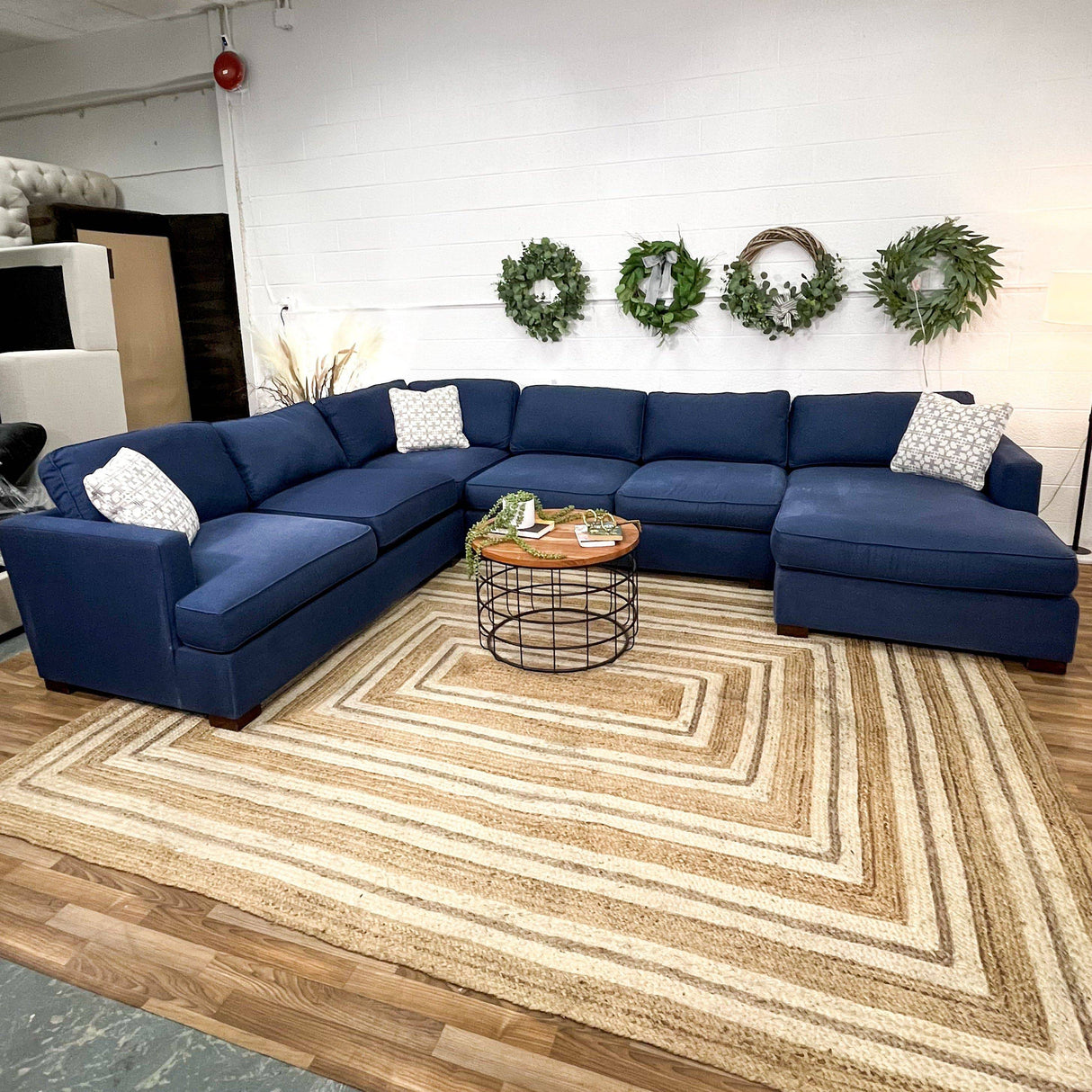 Macy's MaxHome 4pc Sectional w/Chaise and Sunbrella Fabric - Pull Up A Couch