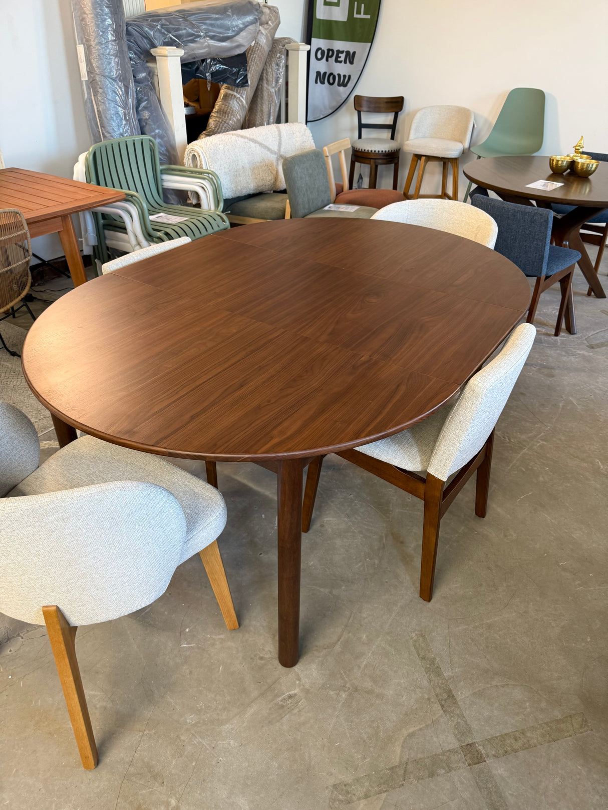 48"-67" Extendable Dining Table for 4-6 (Walnut) - Pull Up A Couch