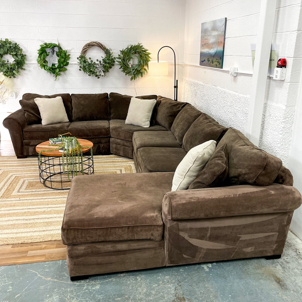 Macy's Jonathan Louis 4pc Sectional w/Wedge and Chaise - Pull Up A Couch