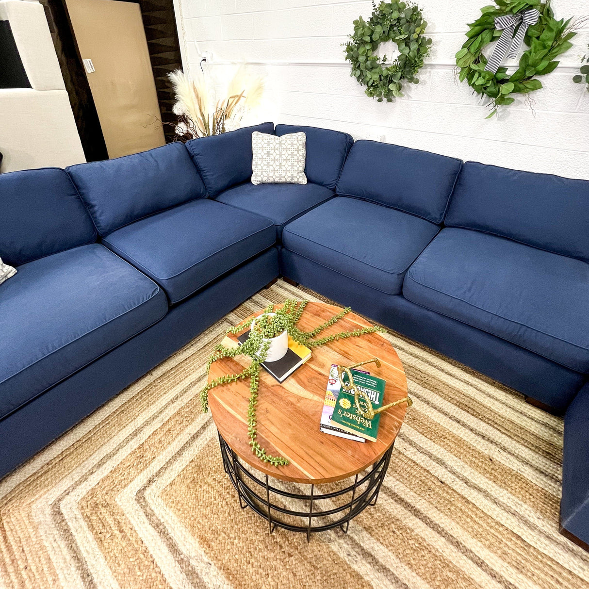 Macy's MaxHome 4pc Sectional w/Chaise and Sunbrella Fabric - Pull Up A Couch