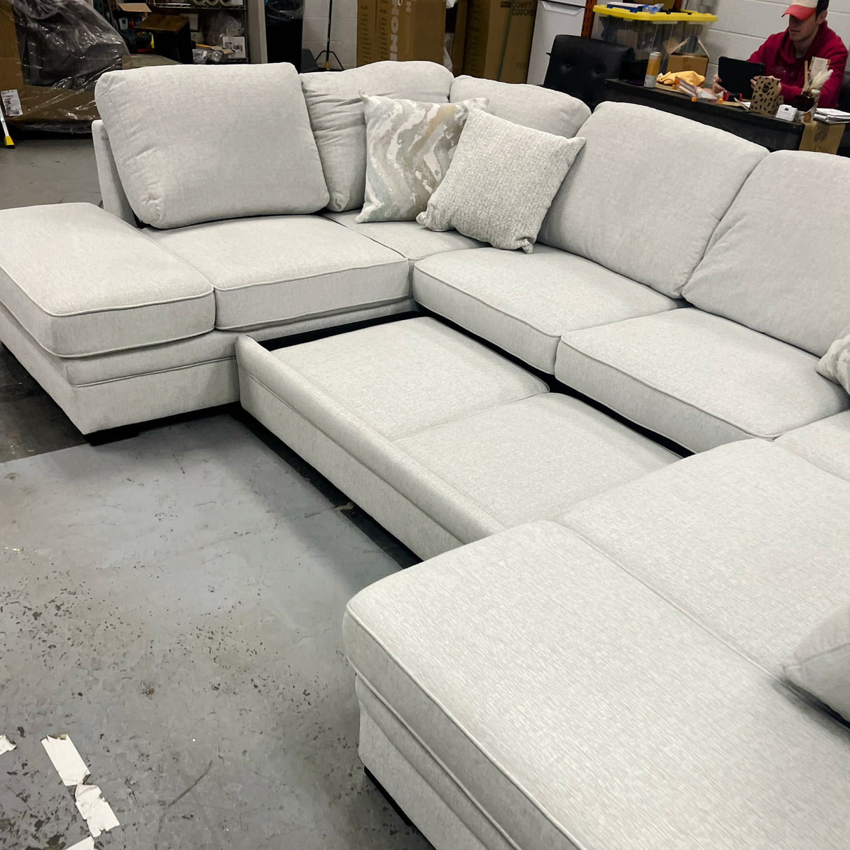 Warehouse M 3pc sectional w/ Double Chaise and Trundle Bed