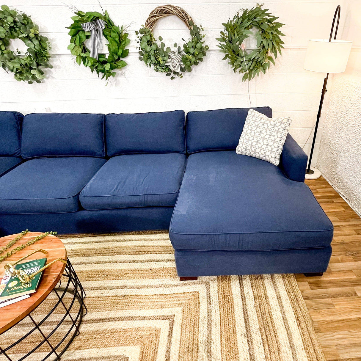 Macy's MaxHome 4pc Sectional w/Chaise and Sunbrella Fabric - Pull Up A Couch