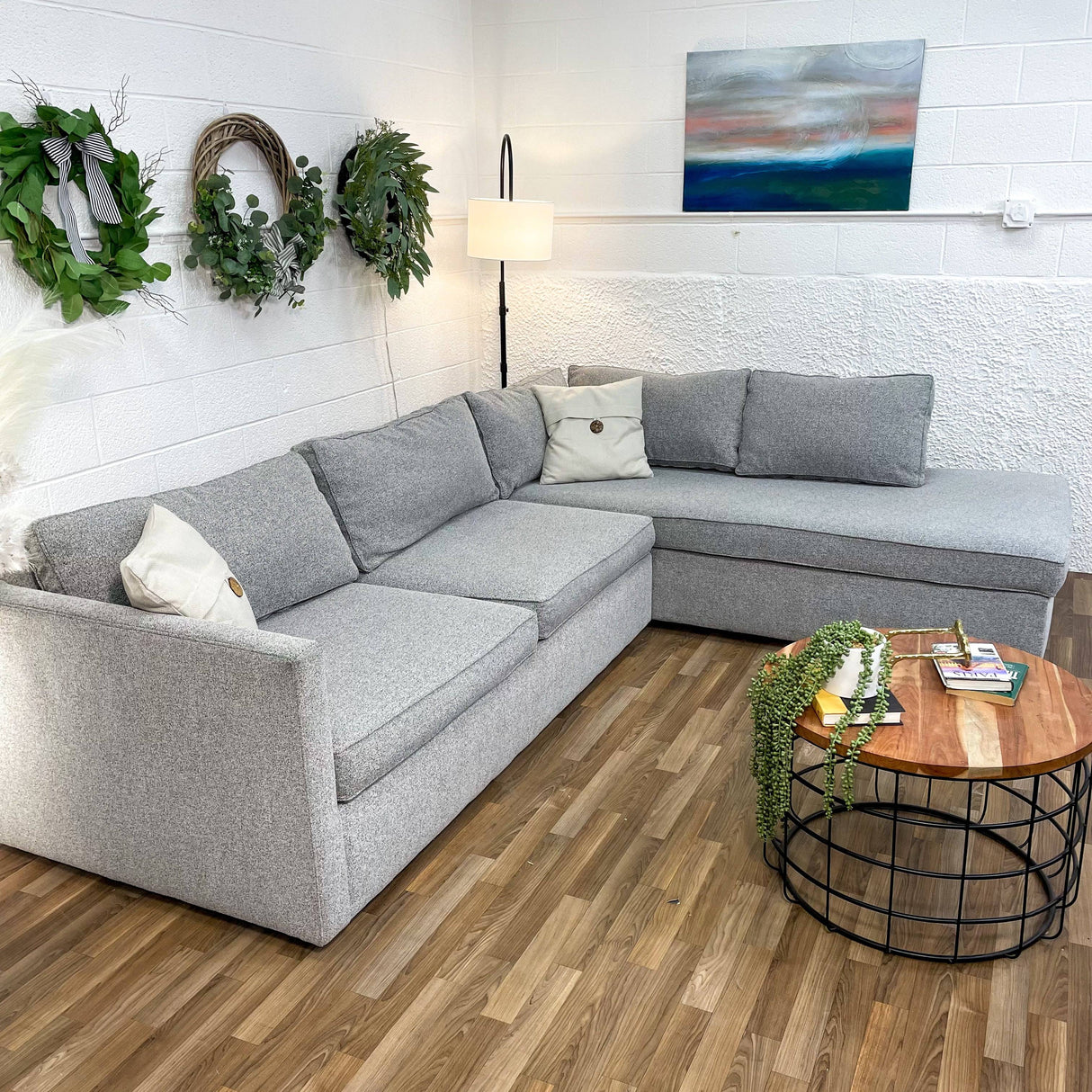 West Elm Harris 2pc Sectional with Bumper Chaise - Pull Up A Couch