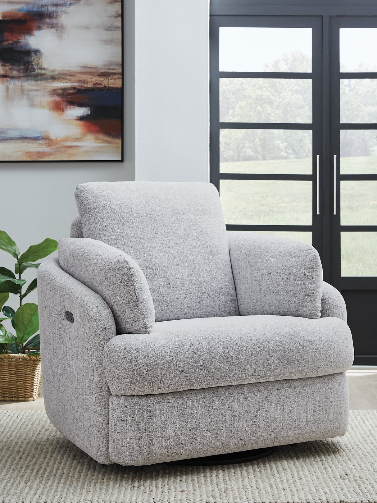 Alainmont Next-Gen Nuvella Swivel Power Recliner - Pull Up A Couch