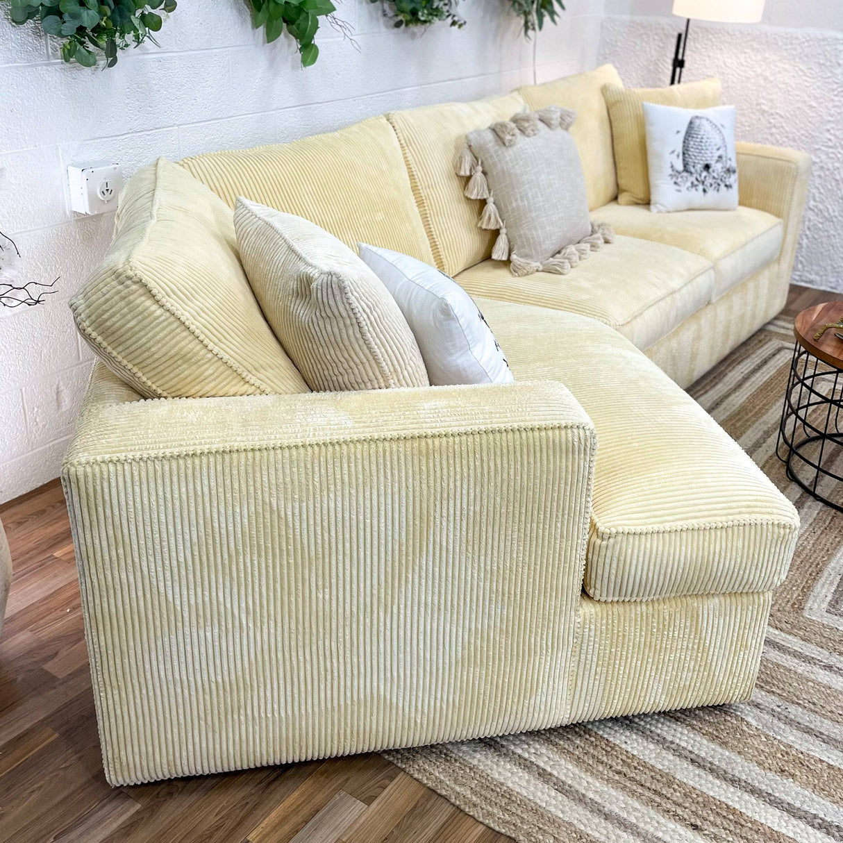 Circle Furniture 2pc Cuddle Couch and Corduroy Fabric - Pull Up A Couch