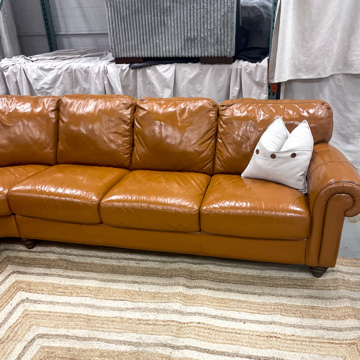 Natuzzi Carmel 3pc Leather Sectional