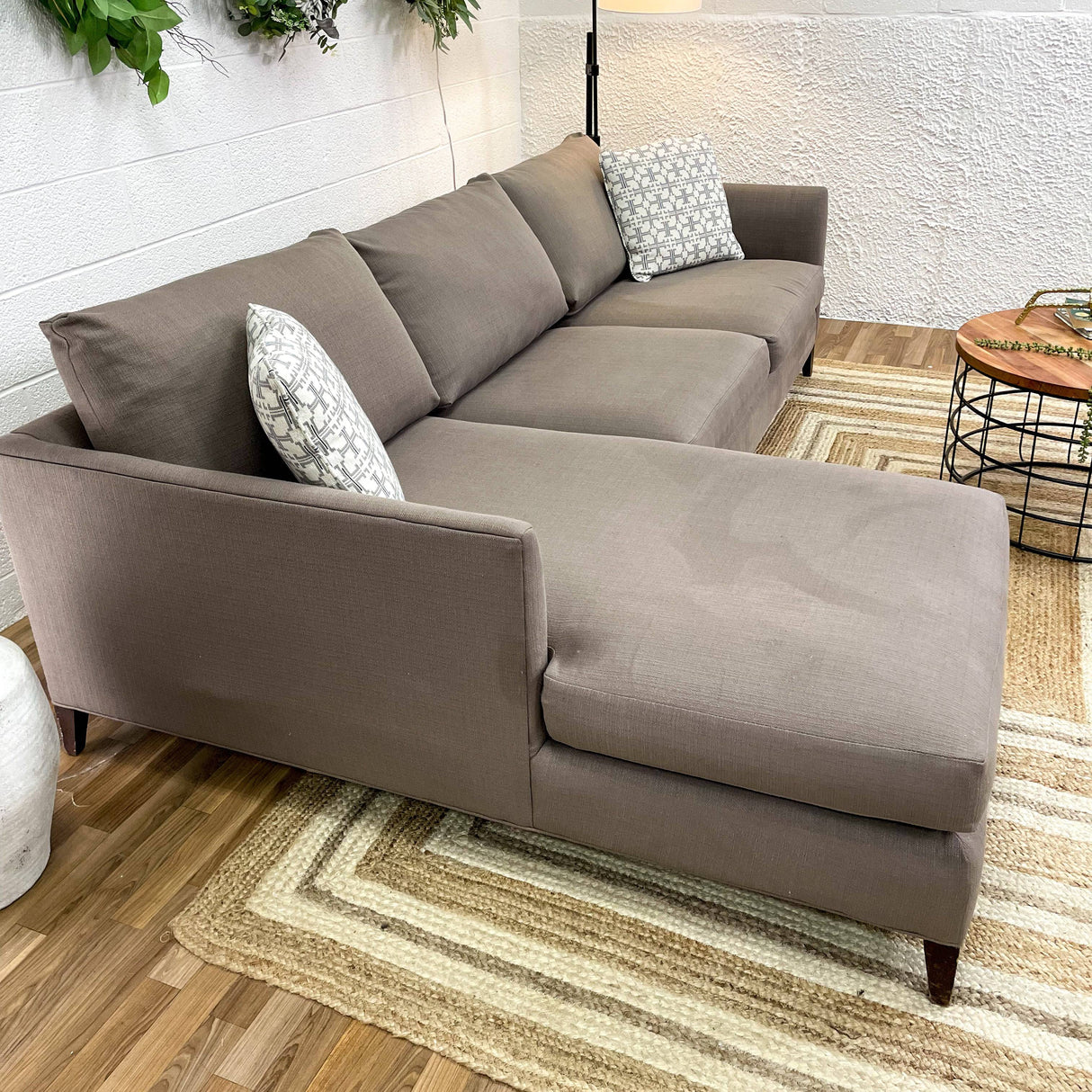 Crate & Barrel 2pc Sectional w/Chaise - Pull Up A Couch