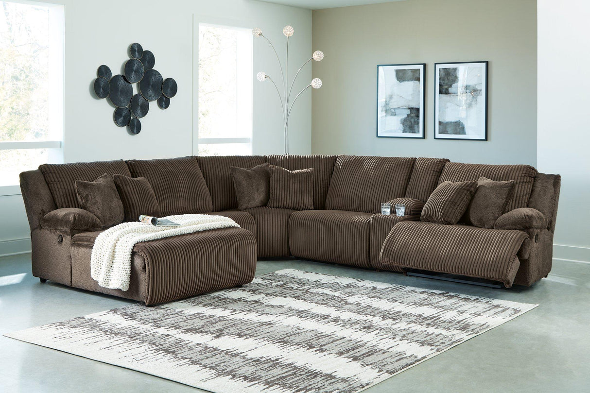 Top Tier Reclining Sectional with Chaise - Pull Up A Couch