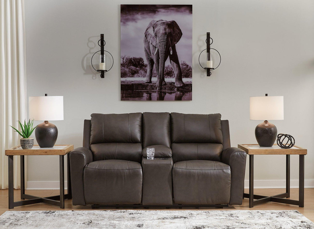 Boxmere Power Reclining Loveseat with Console - Pull Up A Couch