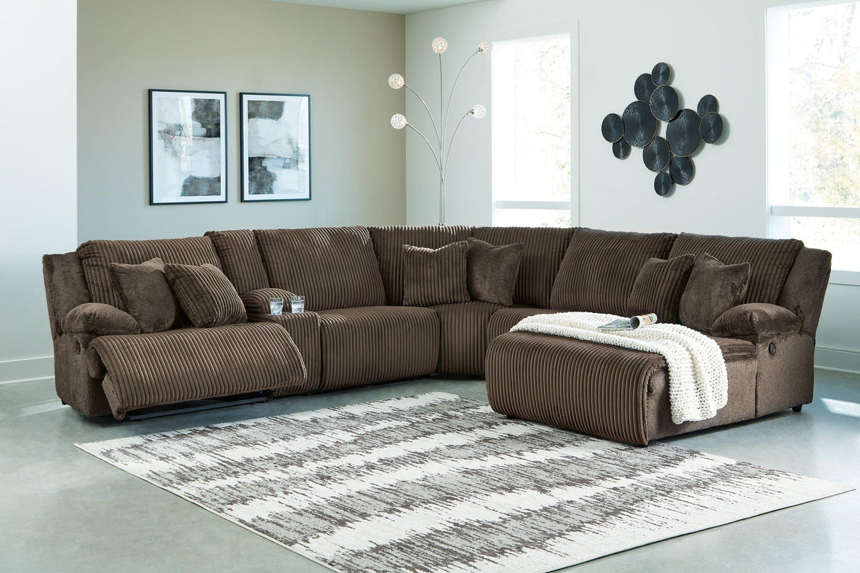 Top Tier Reclining Sectional with Chaise - Pull Up A Couch