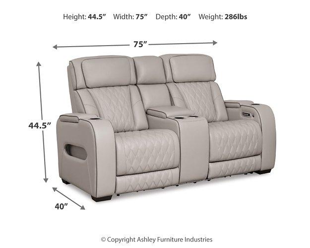 Boyington Power Reclining Loveseat with Console - Pull Up A Couch