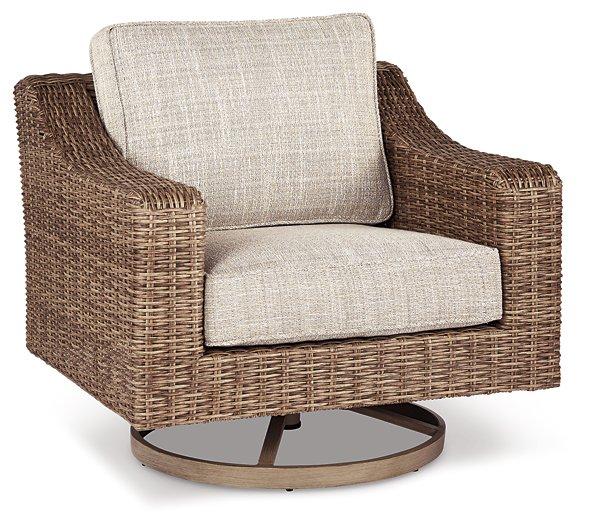Beachcroft Outdoor Swivel Lounge with Cushion - Pull Up A Couch