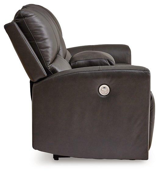 Boxmere Power Reclining Loveseat with Console - Pull Up A Couch