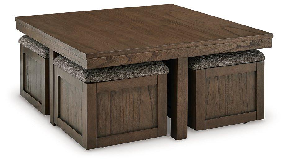 Boardernest Coffee Table with 4 Stools - Pull Up A Couch