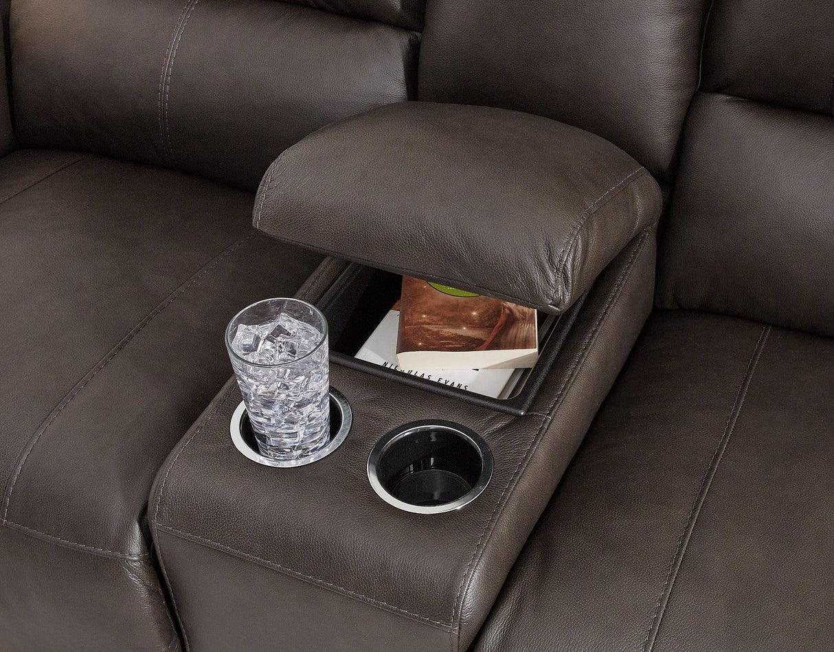 Boxmere Power Reclining Loveseat with Console - Pull Up A Couch
