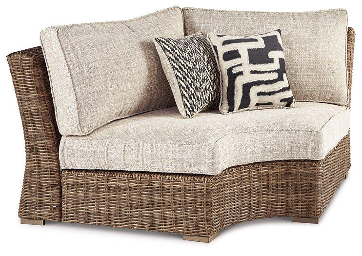 Beachcroft Outdoor Curved Corner Chair with Cushion - Pull Up A Couch