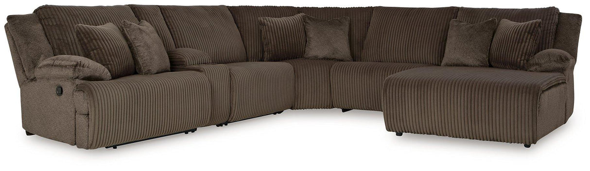 Top Tier Reclining Sectional with Chaise - Pull Up A Couch