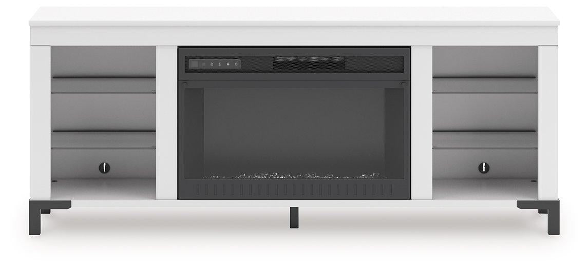 Brollevi 60" TV Stand with Electric Fireplace - Pull Up A Couch