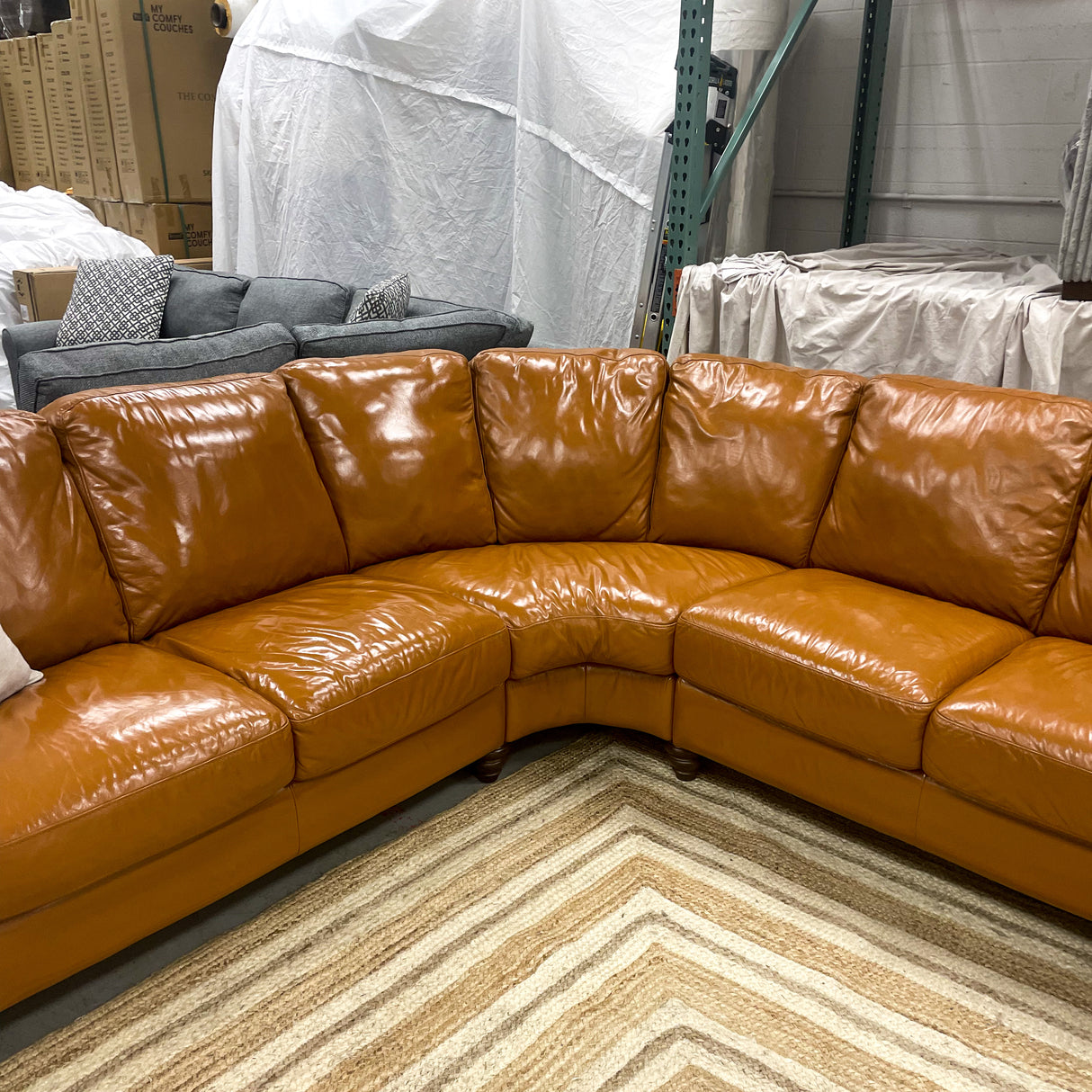 Natuzzi Carmel 3pc Leather Sectional