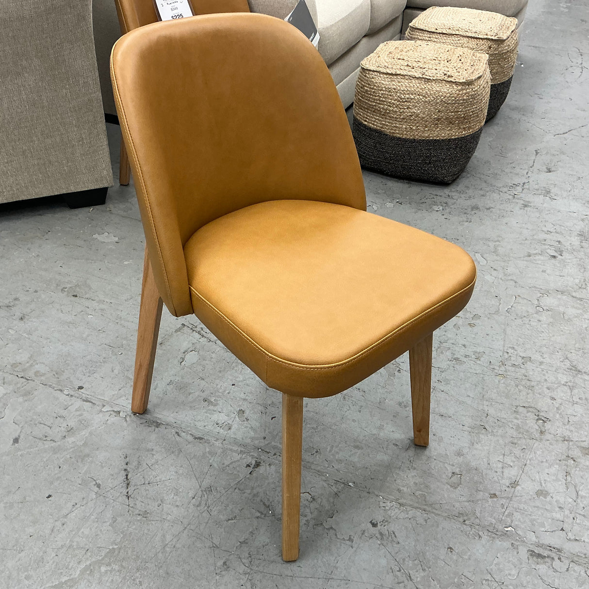 ARTICLE - Alta Leather Dining Chairs (Light Oak & Tan)