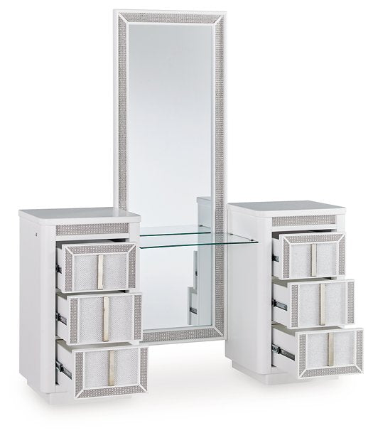 Chalanna Vanity with Mirror - Pull Up A Couch