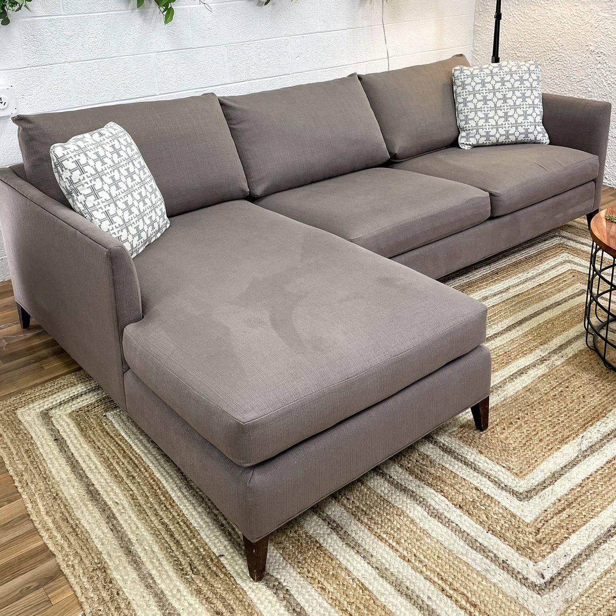 Crate & Barrel 2pc Sectional w/Chaise - Pull Up A Couch