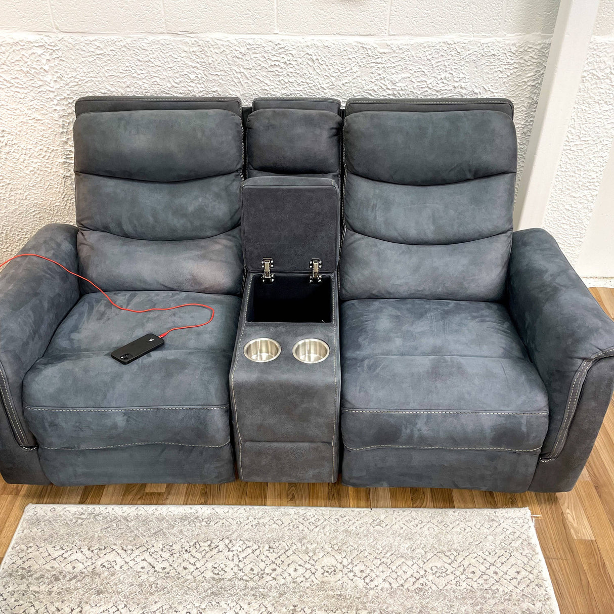 Sofa Loveseat Set with Recliners, Rockers, USB Ports - Pull Up A Couch