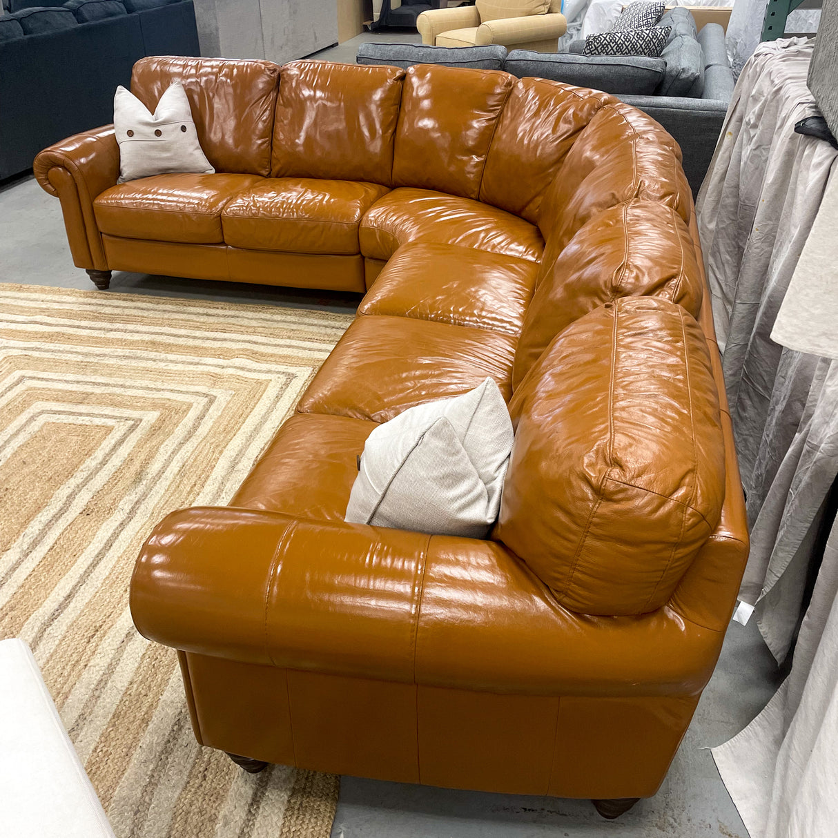Natuzzi Carmel 3pc Leather Sectional