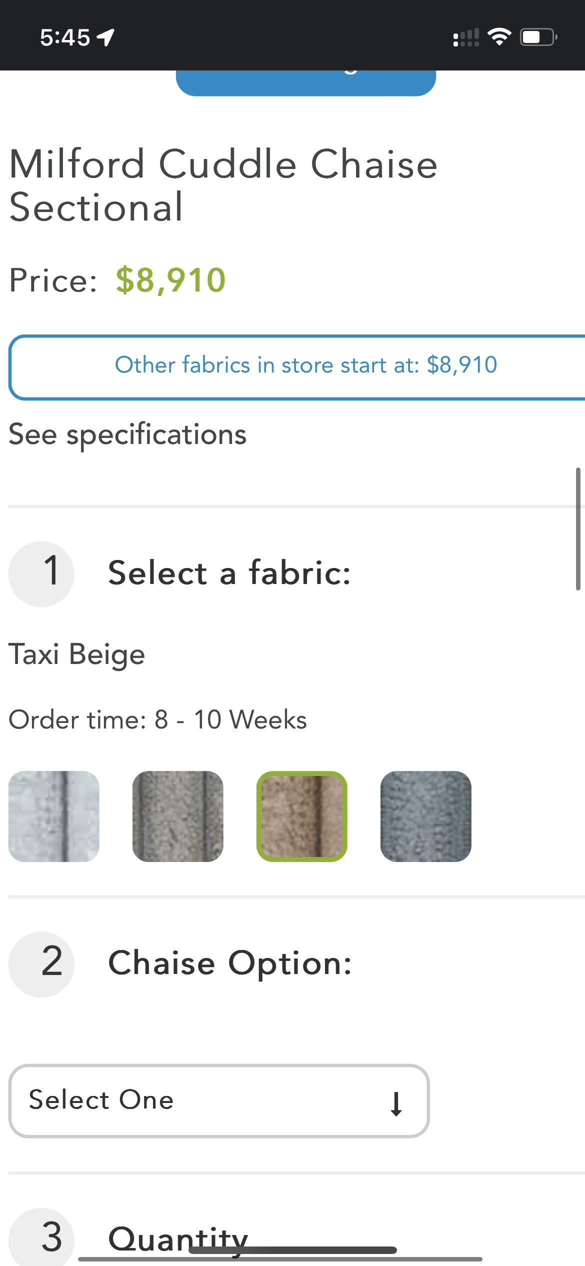 Circle Furniture 2pc Cuddle Couch and Corduroy Fabric - Pull Up A Couch