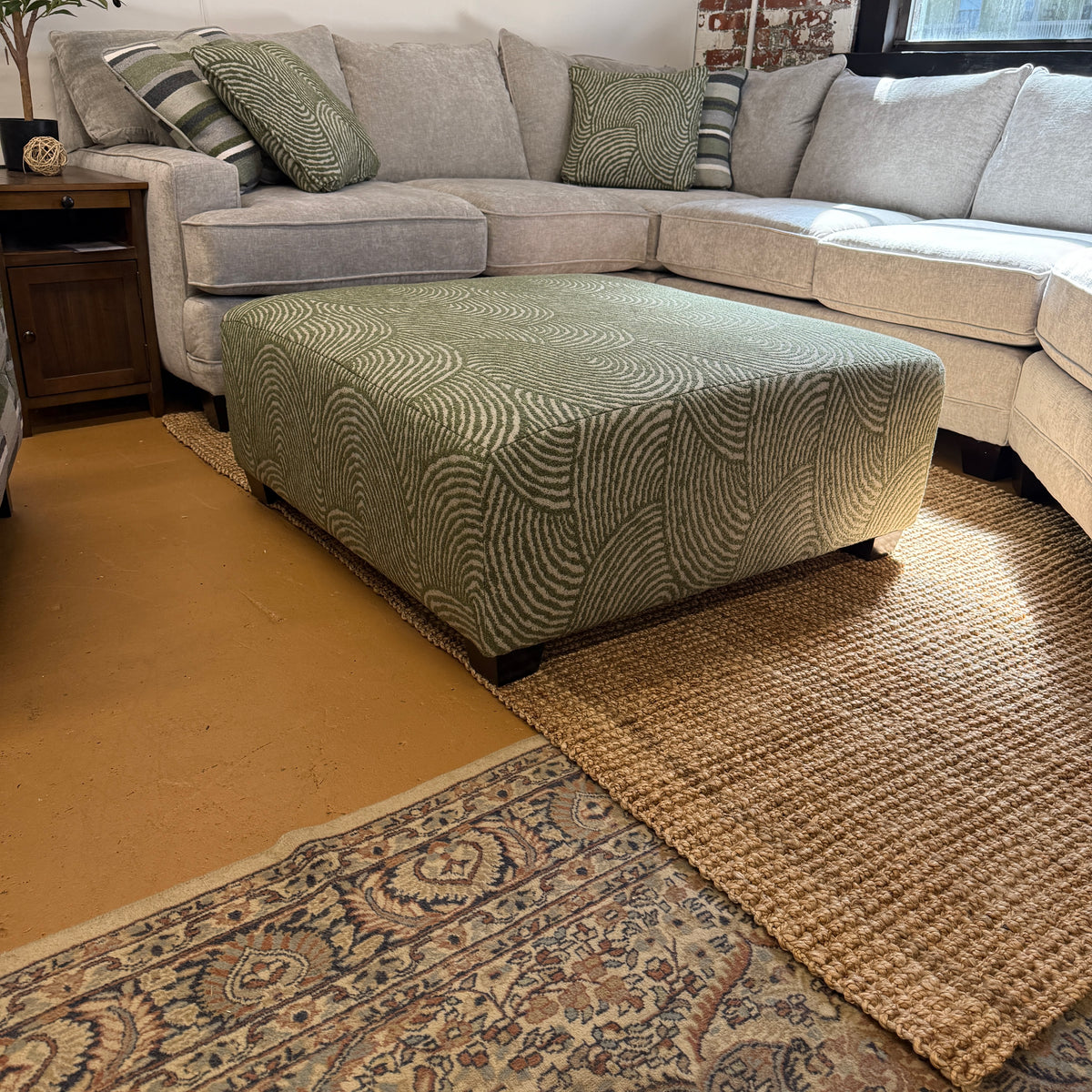 Belmont 4pc Corner Sectional w/ Cuddle Corner + Ottoman