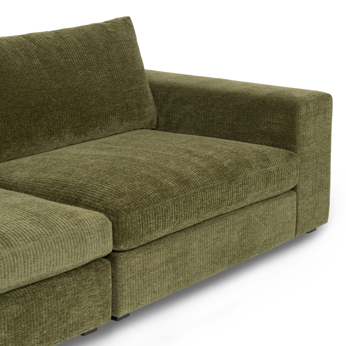 140" 4pc Modular Sectional w/Ottoman (Cypress Green)